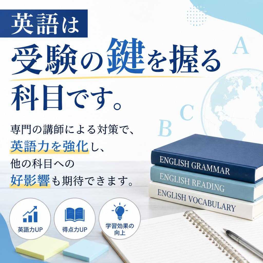 英語力UPで他の科目も輝く！