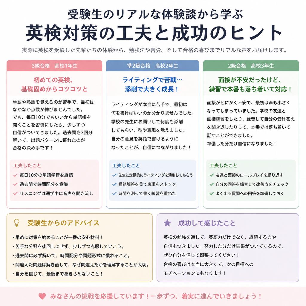 4. 先輩たちの受験体験談