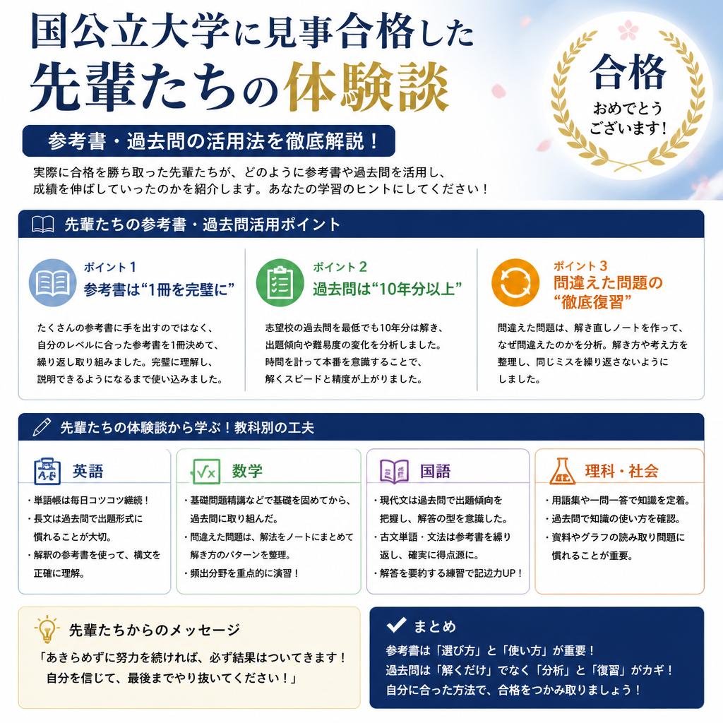 成功事例：合格者の声と体験談