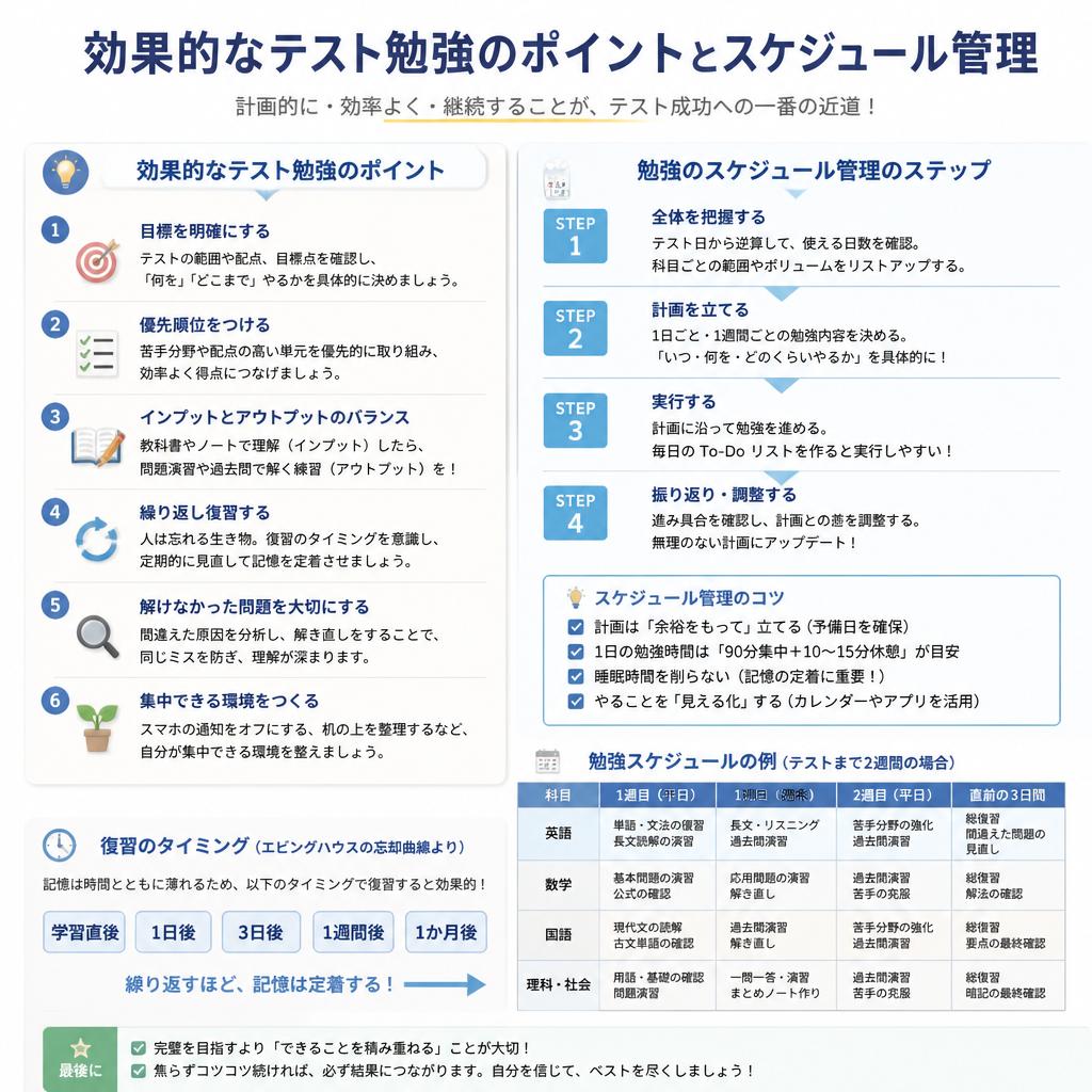 テスト勉強の基本法