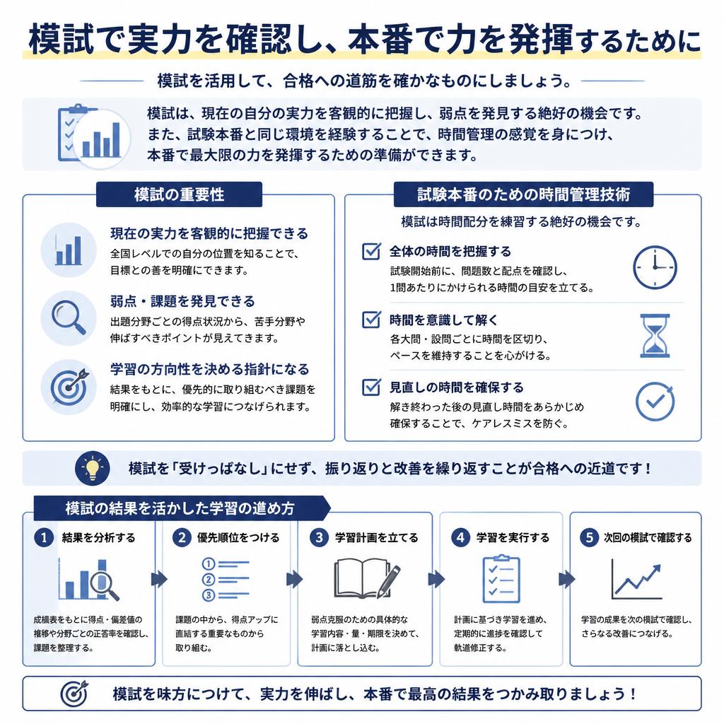 模試で実力を測り時間管理のコツを学ぼう