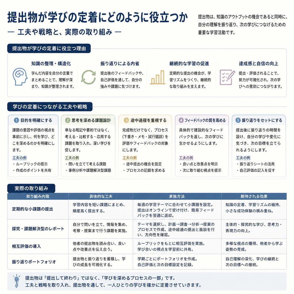 提出物の工夫で学びを深める