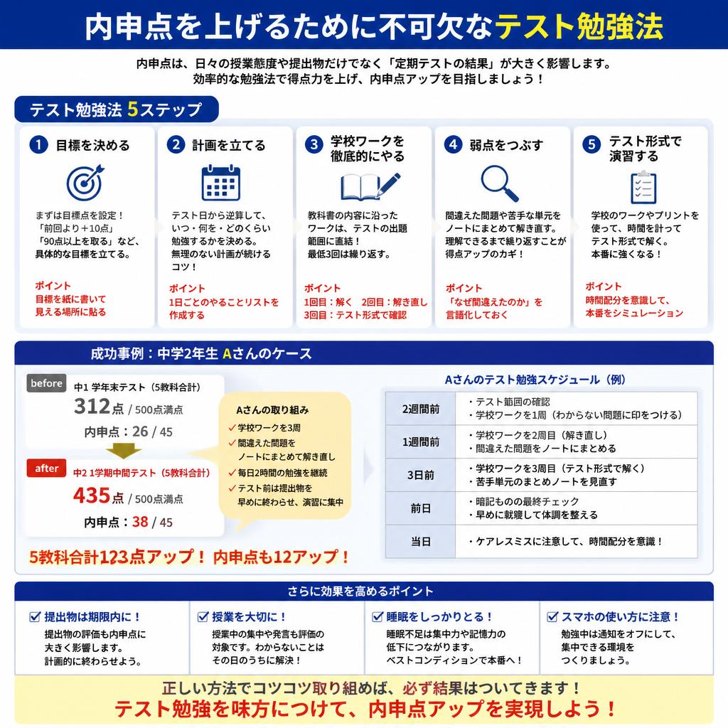 テスト勉強法と実践例