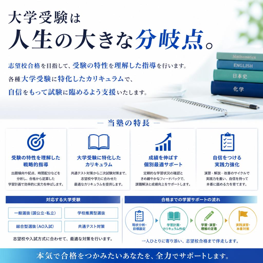 大学受験に向けた確かな準備