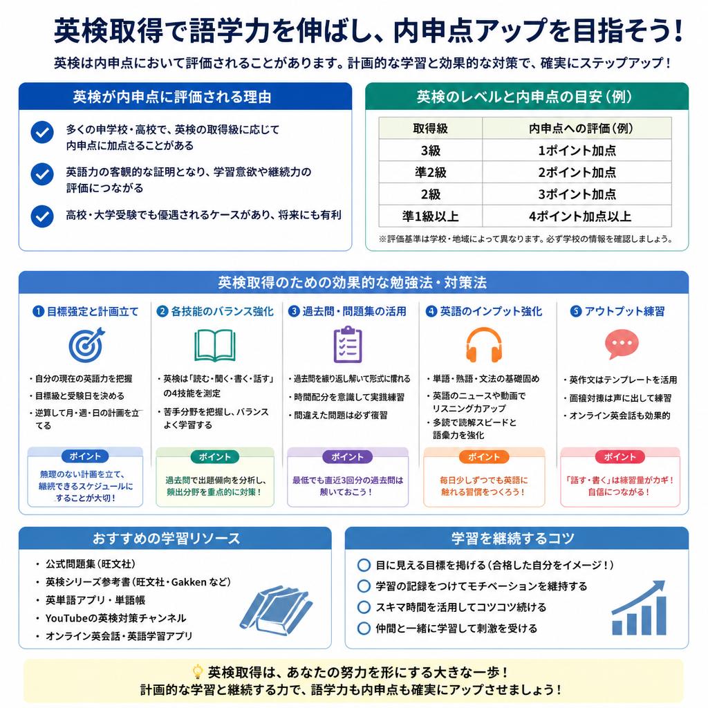 英検対策で内申点アップ！