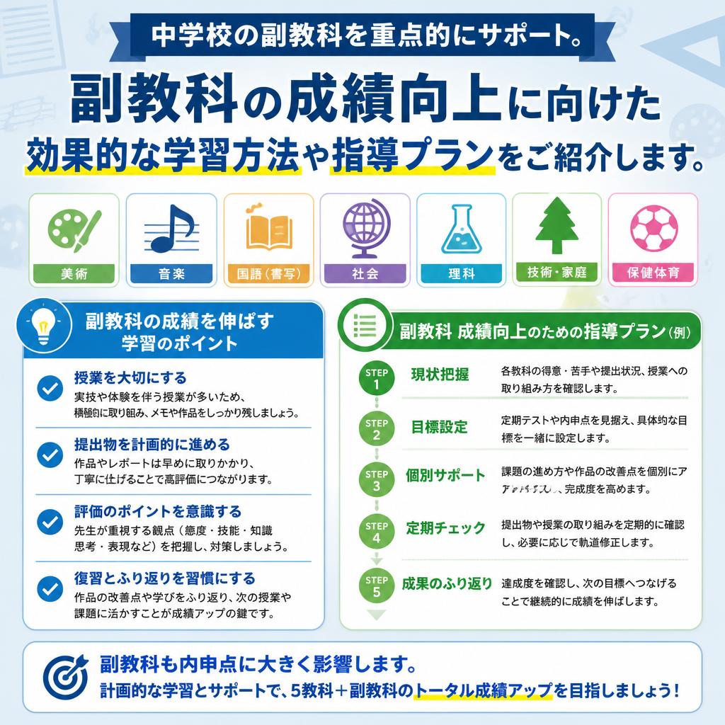 副教科に特化した対策方法
