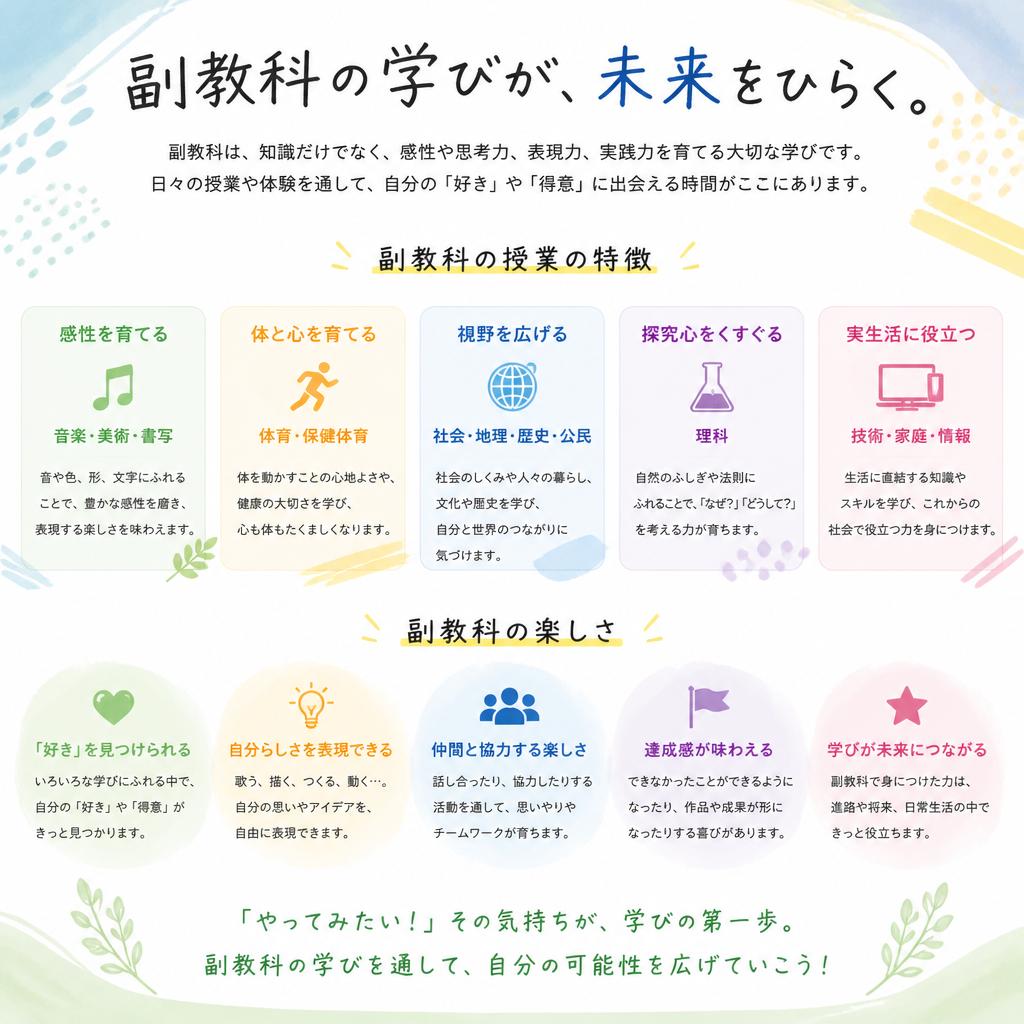 学びの楽しさを感じる副教科授業