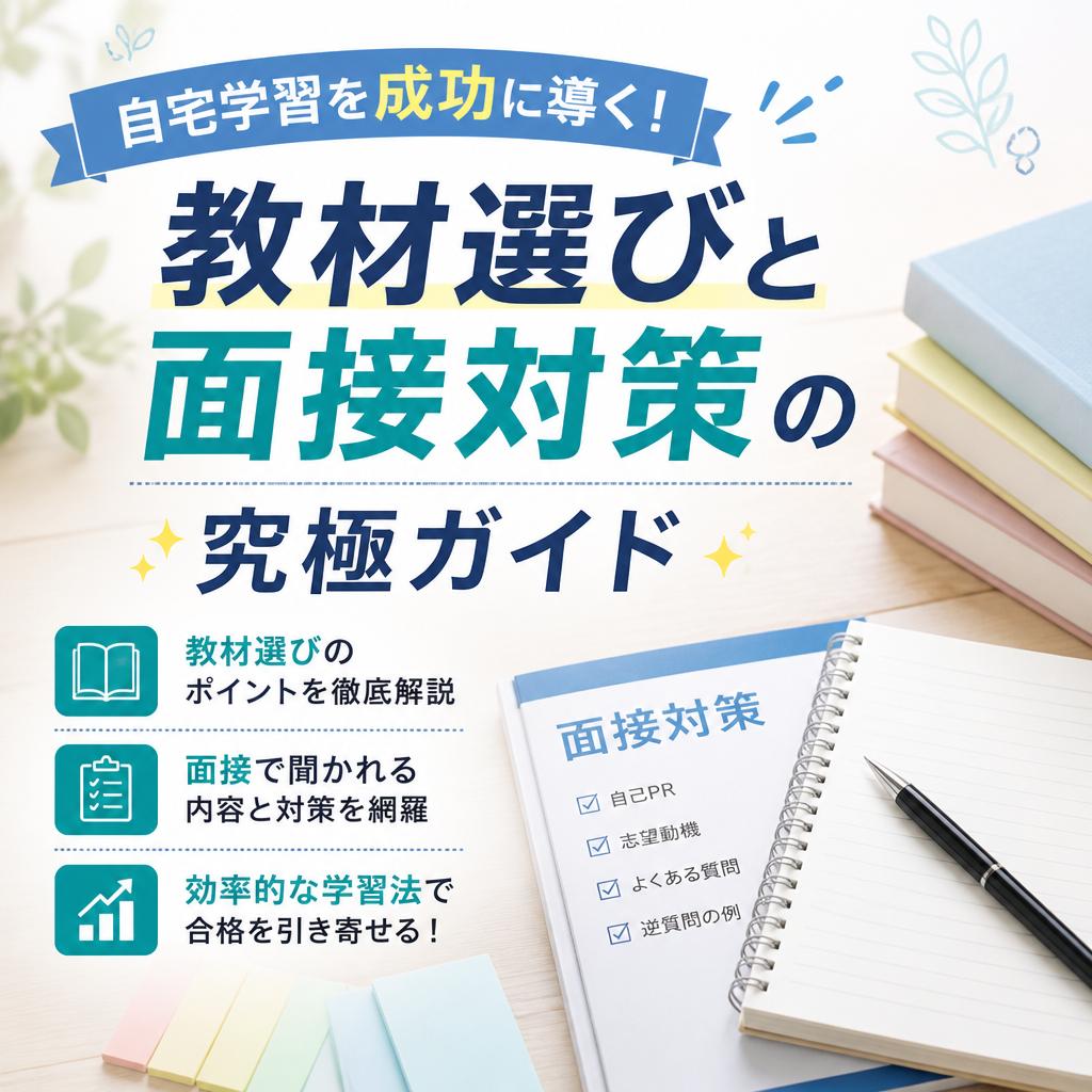 自宅学習を成功に導く！教材選びと面接対策の究極ガイド