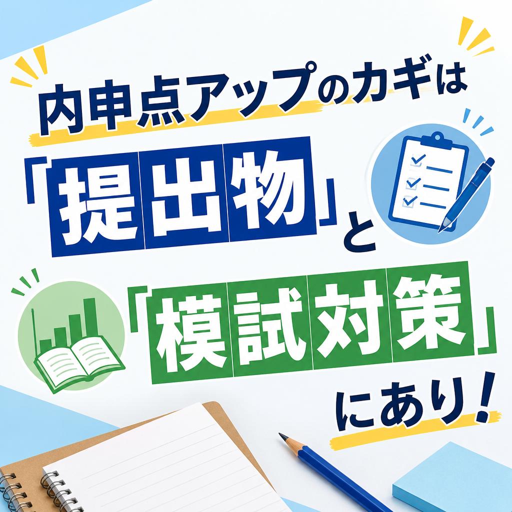 内申点アップのカギは「提出物」と「模試対策」にあり！