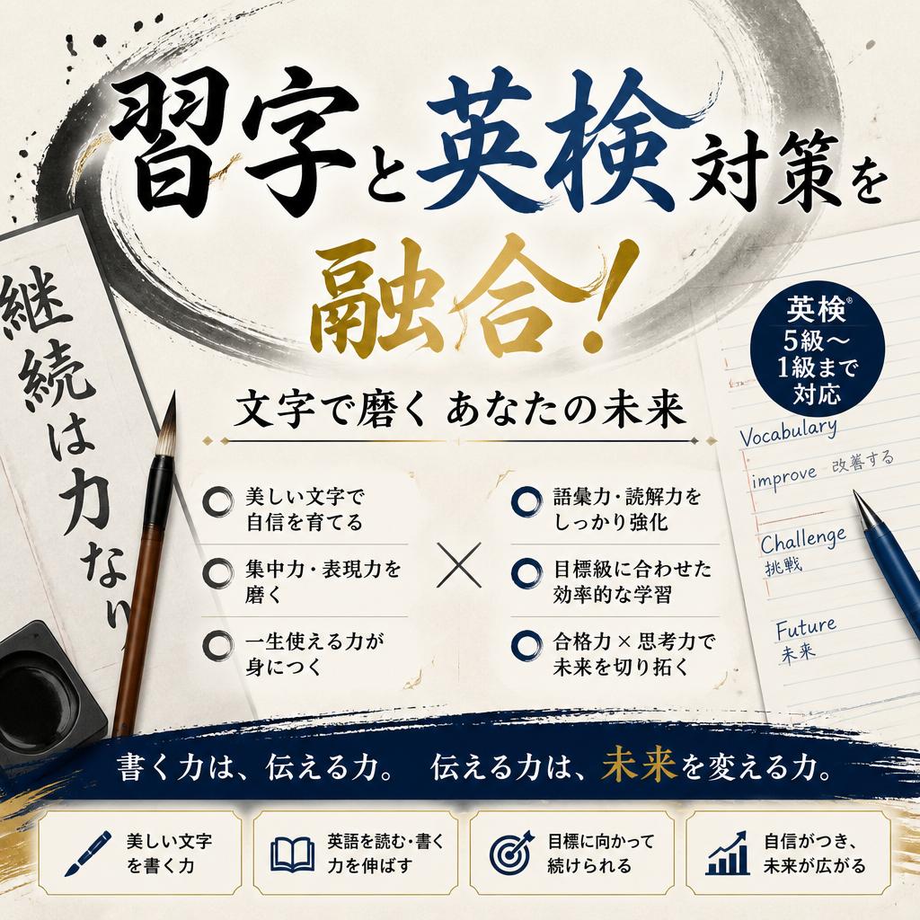 習字と英検対策を融合！文字で磨くあなたの未来