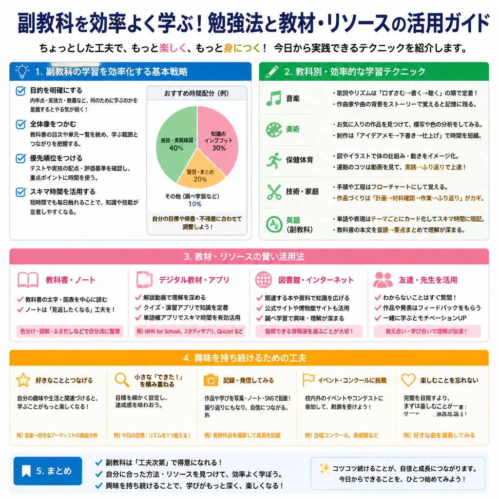 効果的な副教科の勉強法
