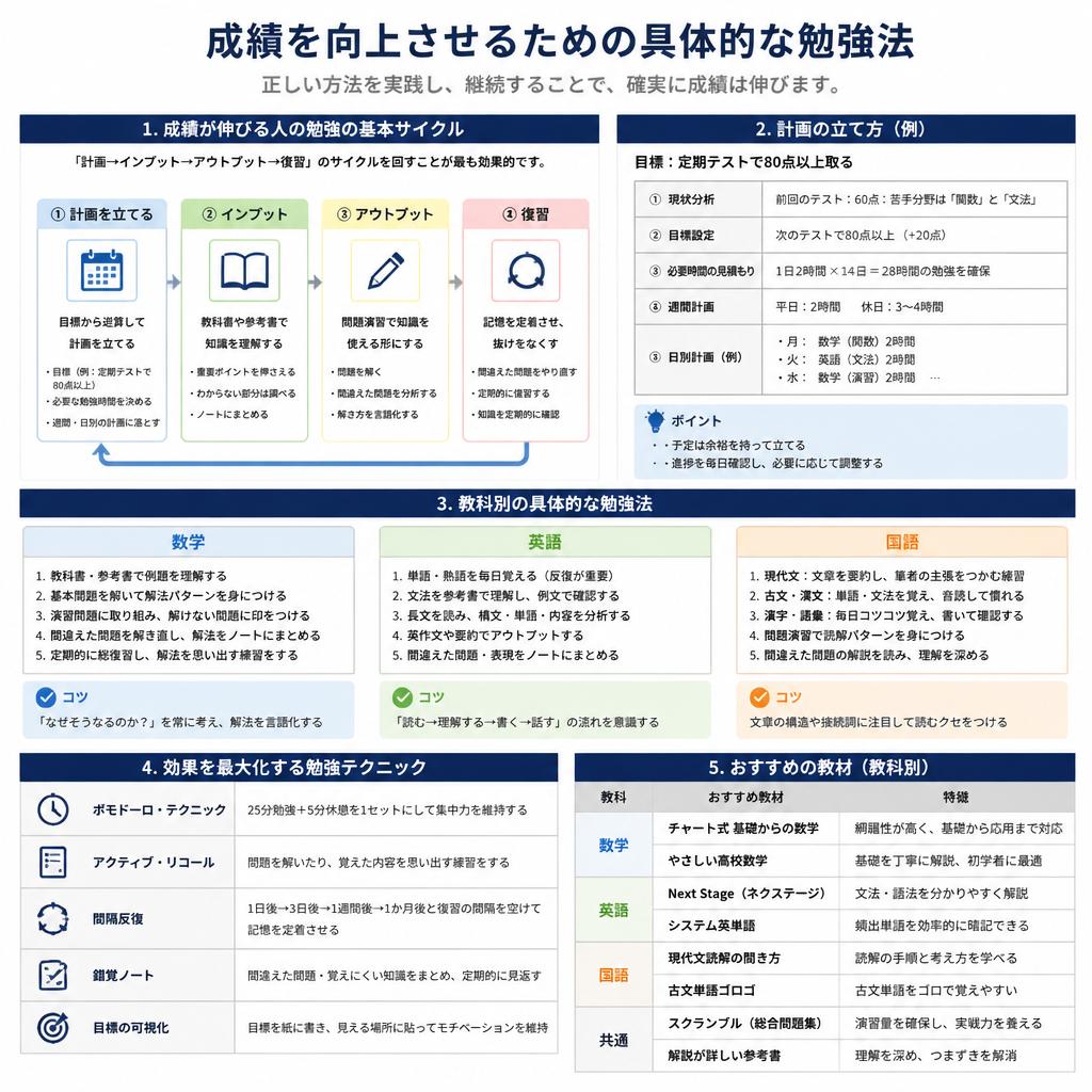 実践！副教科の成績を上げる勉強法