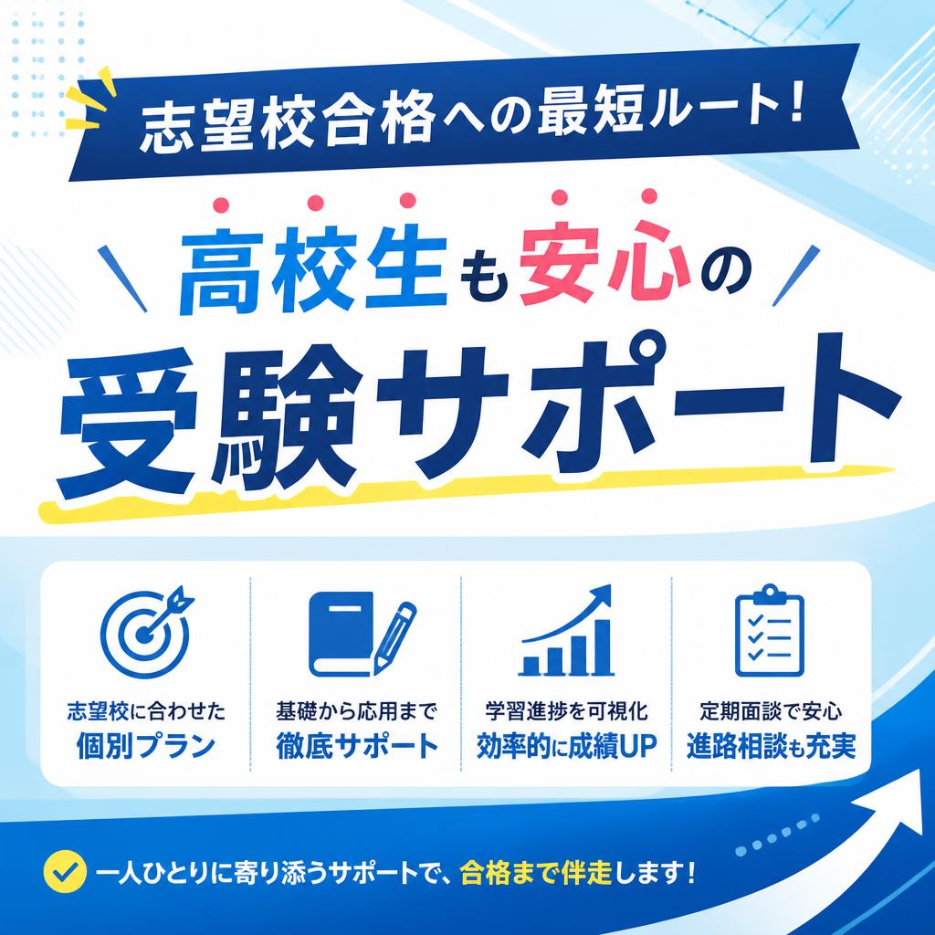 志望校合格への最短ルート！高校生も安心の受験サポート