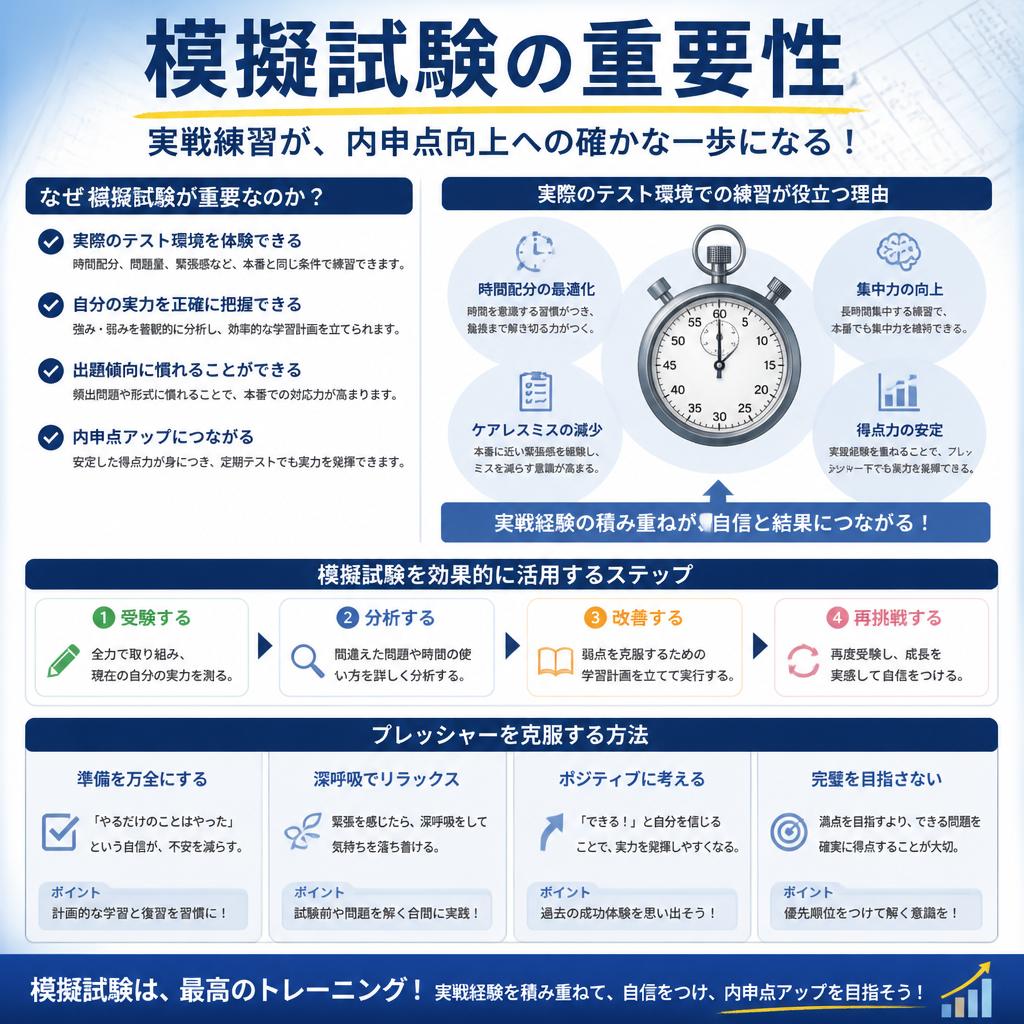 模擬試験は内申点向上の秘訣!