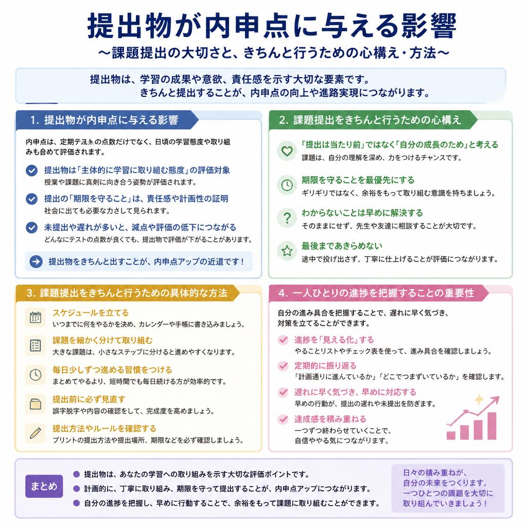 3. 課題提出の習慣を身につける
