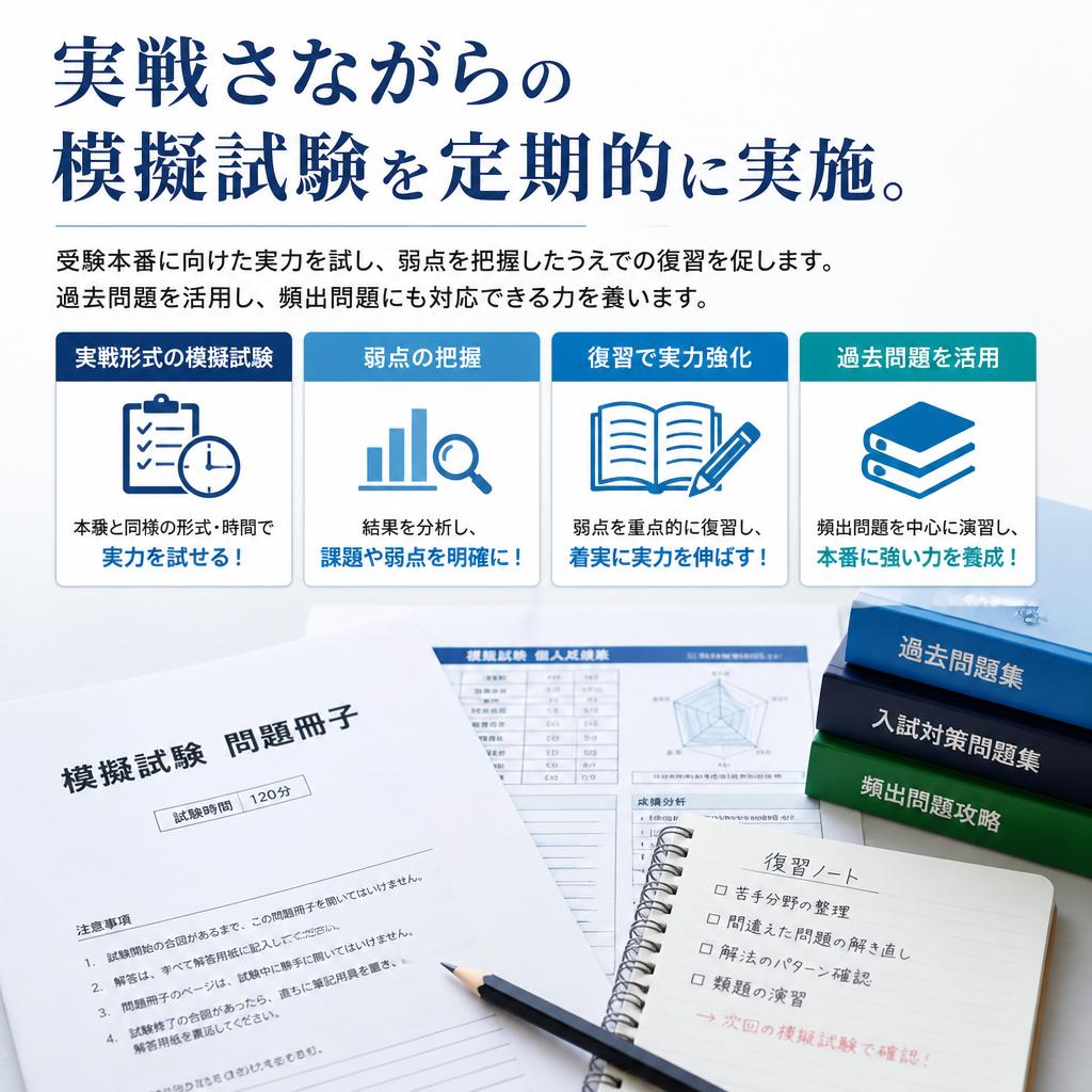 模擬試験で実践力をチェック!