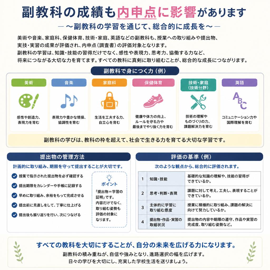 副教科の学習の重要性