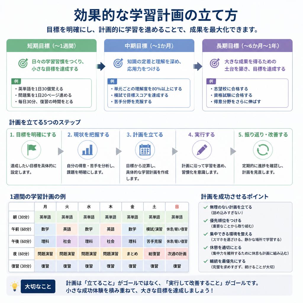 成功するための学習計画を立てる！