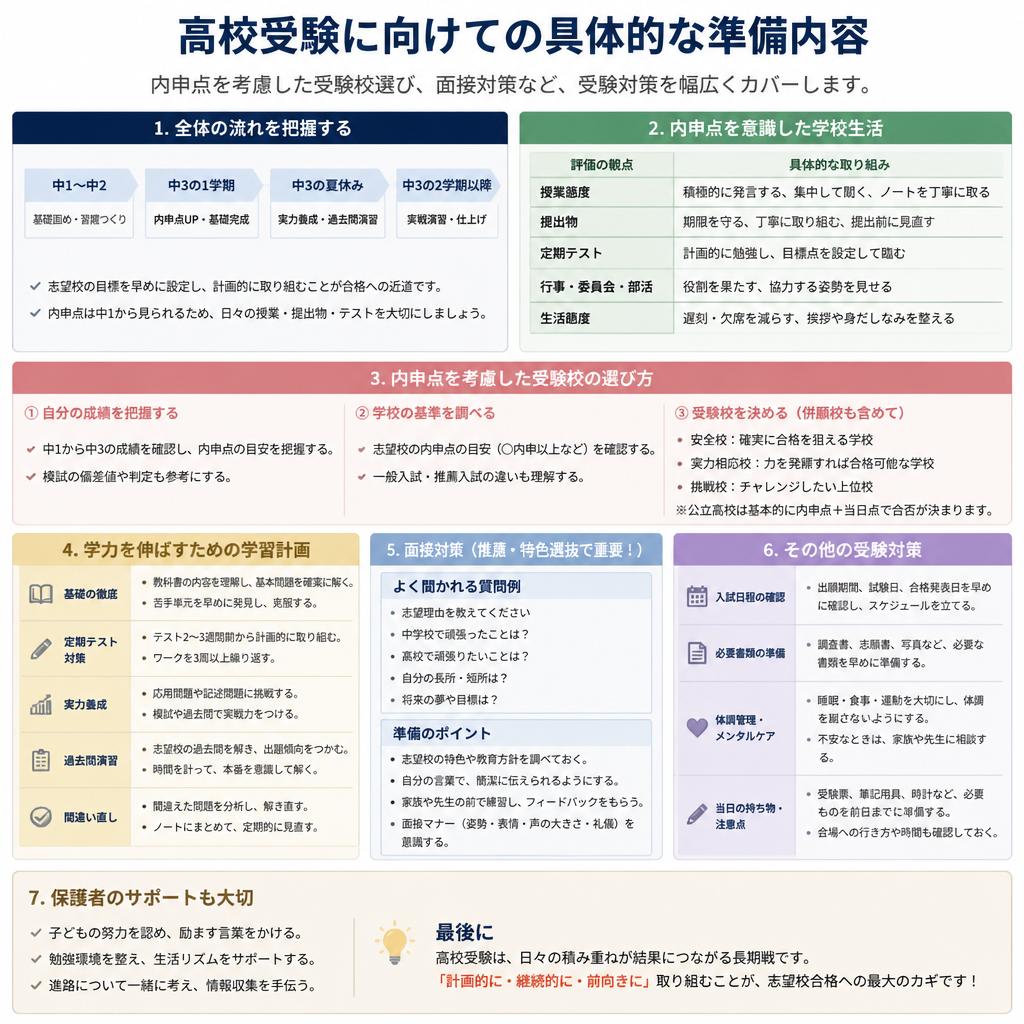 高校受験に向けた準備