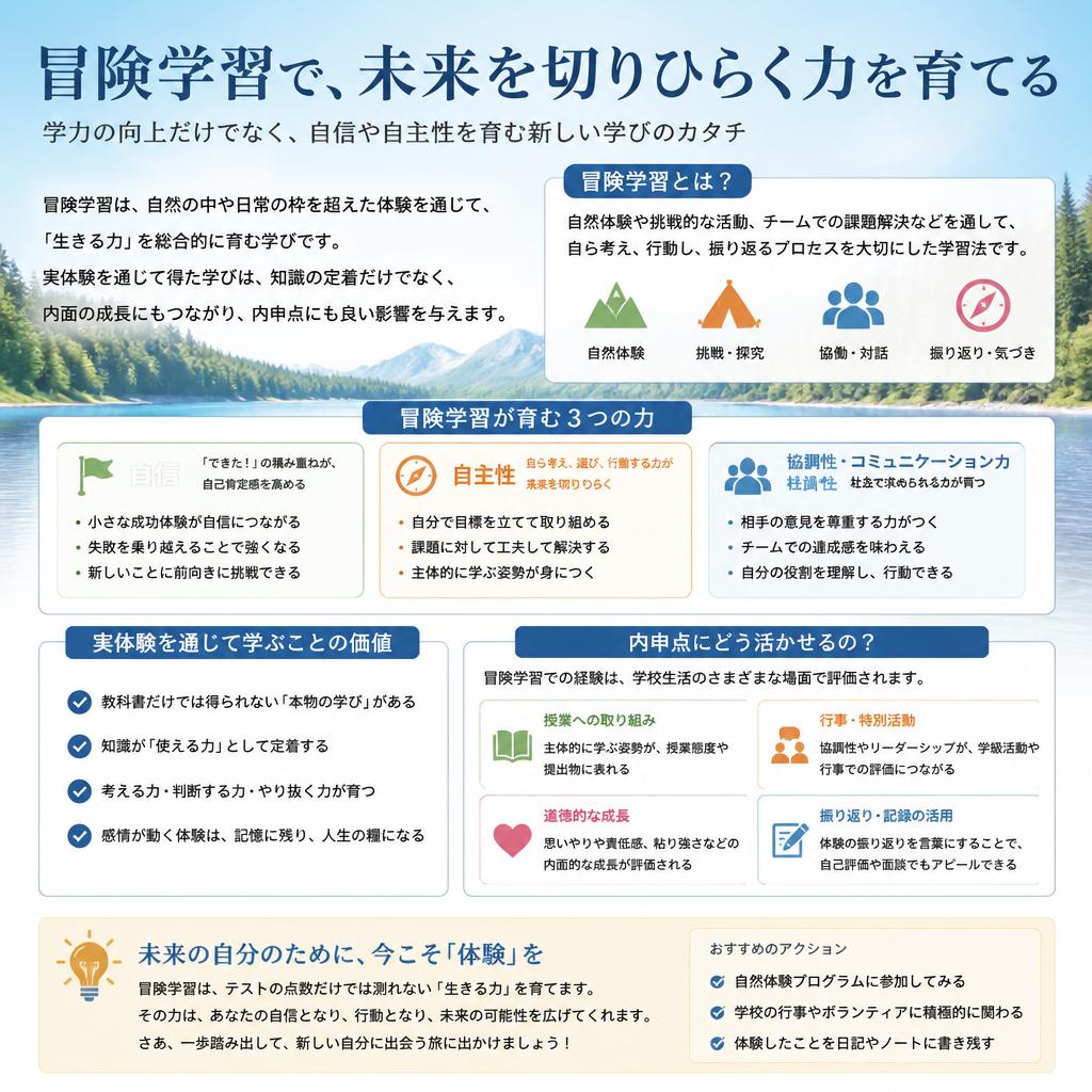 冒険学習で学ぶ自信をつけよう