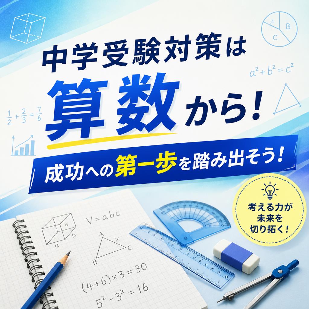 中学受験対策は算数から！成功への第一歩を踏み出そう！