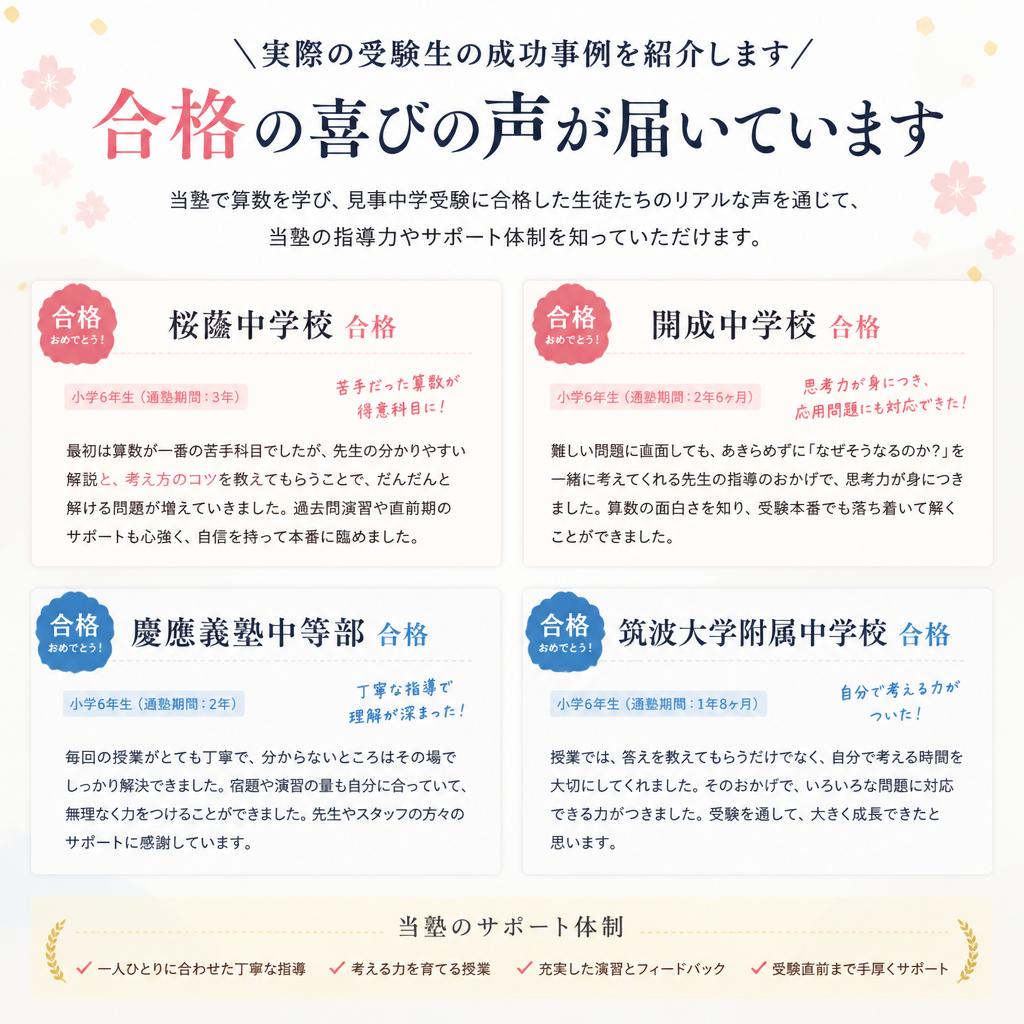 受験生の声と成功事例